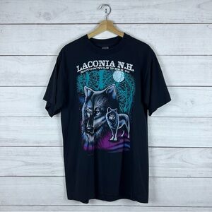 Vintage 1995 Laconia New Hampshire Bike Week Wolf T-Shirt Large